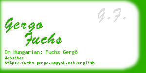 gergo fuchs business card